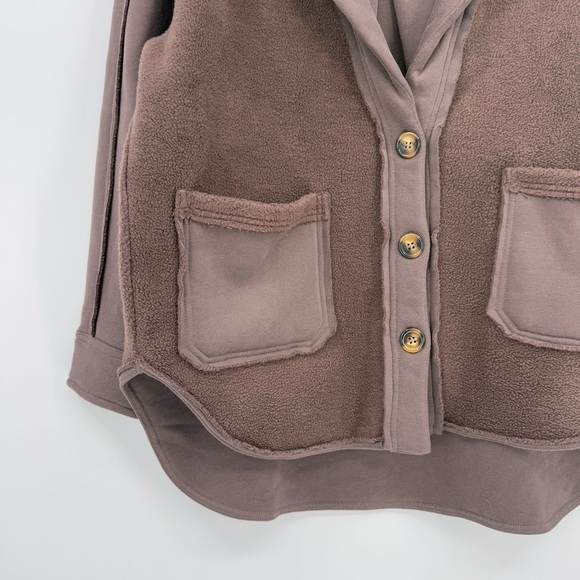 Bohme Sophie Cozy Oversized Slouchy Brown Jacket Shacket Size S - Picture 6 of 11